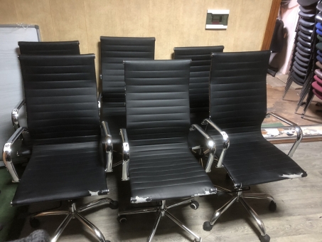 Кресло офисное "КАП" "Кожзам" "Чёрный", бу 