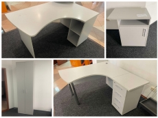 Набір офісних меблів (5 предметів) «Сірий» бу