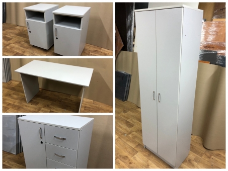 Набор офисной мебели (12 предметов) "Серый" бу