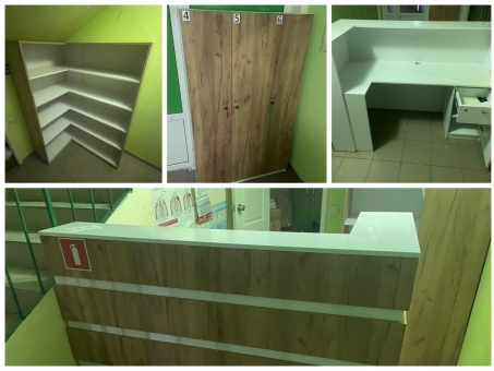 Набір меблів, рецепція (4 предмети) «Дуб крафт-білий», бу