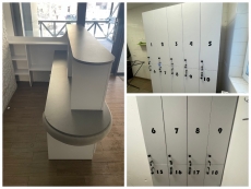 Набір офісних меблів (3 предмети) «Білий» бу