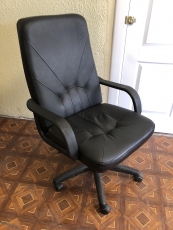 Директорское кресло № 4 "Черный" "Кожа" бу