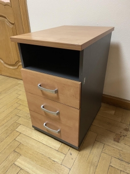 Офисная тумбочка "Яблоня-графит" бу