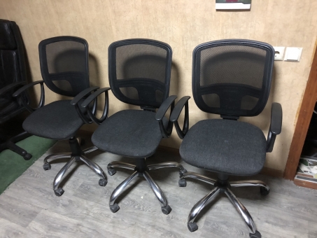 Кресло офисное № 6 "Сетка" "Серый" бу