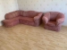 Диван угловой,раскладной + кресло "Персиковый"  бу