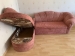 Диван угловой,раскладной + кресло "Персиковый"  бу