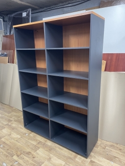 Шкаф с полками "Графит-вишня оксфорд" бу 