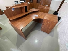 Офісний кутовий стіл з тумбою № 3 «Яблуня локарно» бу