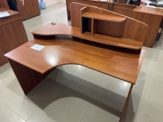 Офисный угловой стол № 18 "Яблоня локарно" бу