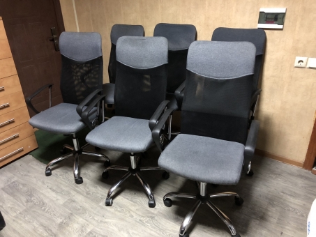 Кресло офисное "Сетка" "Серый"  бу