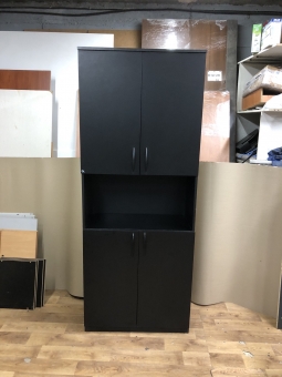 Шафа офісна з полицями "Чорний" бу