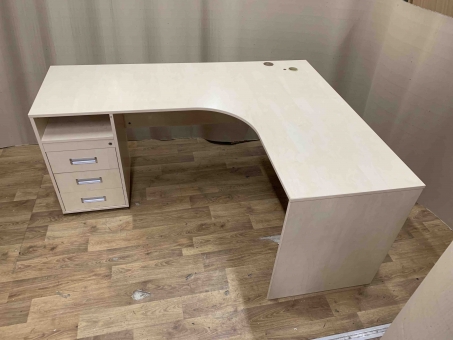 Офісний кутовий стіл з тумбою № 5 "Береза" бу