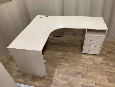 Офісний кутовий стіл з тумбою № 5 "Береза" бу