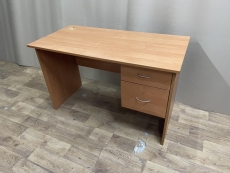 Стол офисный прямой № 4 "Ольха темная" бу