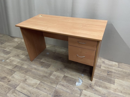 Стол офисный прямой № 4 "Ольха темная" бу