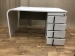 Стіл офісний прямий з тумбою «Loft» «Білий» бу