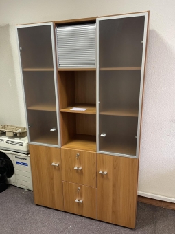 Шафа офісна з полицями "Горіх міланський" бу