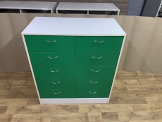 Тумба офісна велика "Білий-зелений" бу