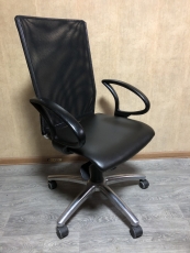 Кресло офисное № 3 "Черный" "Сетка" ,"Новый кожзам",бу