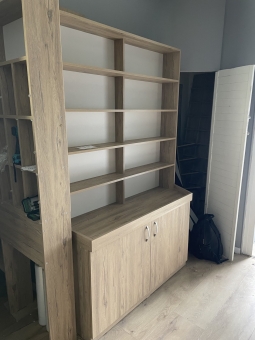 Стеллаж офисный с тумбой "Дуб крафт" бу