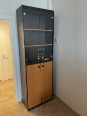 Шафа для документів №2 «Вишня оксфорд-чорна» бу