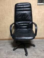 Крісло директорське № 5 "Шкіра" "Чорний" бу