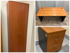 Офисный набор (5 предметов) "Вишня оксфорд" бу