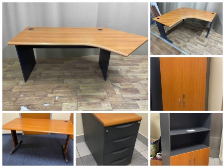 Офисный набор (12 предметов) "Вишня оксфорд-графит" бу